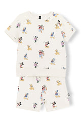 Short Sleeve Jogger Set in Mickey Mouse and Friends