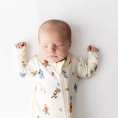 Zippered Footie in Winnie the Pooh Celebration