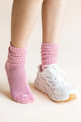 Adult Scrunch Socks in Apple Blossom