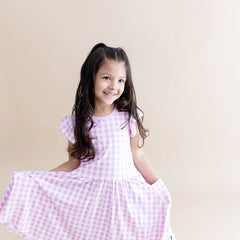 Pocket Dress in Gingham Thistle