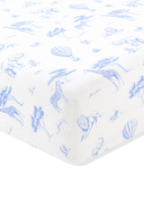 Crib Sheet in Toile Safari