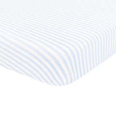 Mini Crib Sheet in Small Mist Stripe