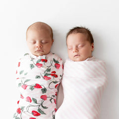 Swaddle Blanket in Strawberry Fields
