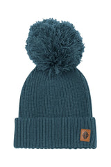 Chunky Knit Pom Beanie in Atlantic