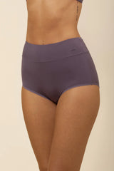 Women's High-Waisted Brief in Currant