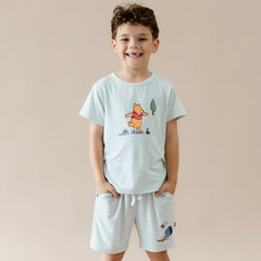 Drawstring Short in Winnie the Pooh on Dew
