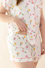 Women's Short Sleeve Pajama Set in Tulip