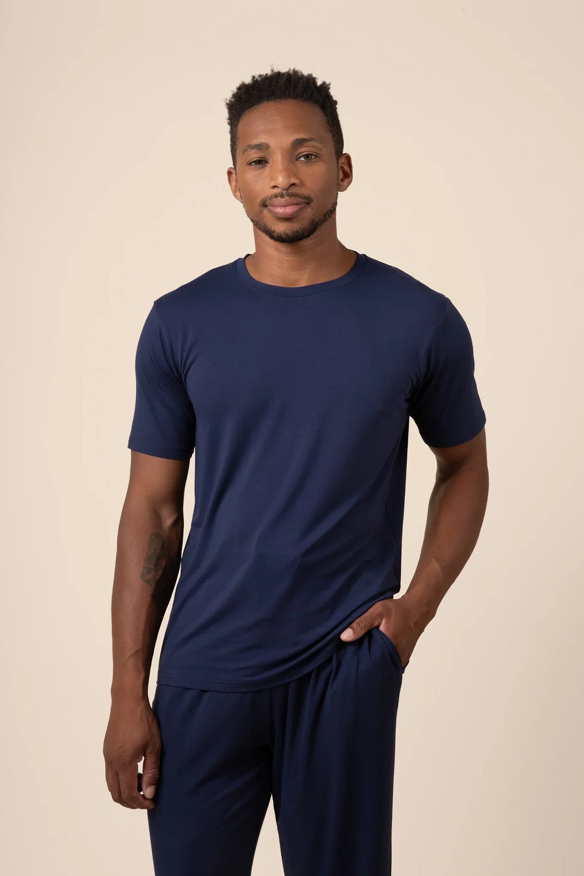 Men's Crew Neck Tee in Navy