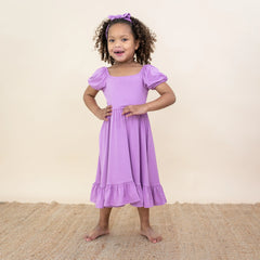 Puff Sleeve Twirl Dress in Poi