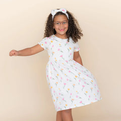 Peter Pan Collar Dress in Tulip