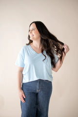 Women's Relaxed Fit V-Neck in Breeze