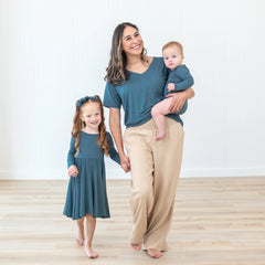 Long Sleeve Twirl Dress in Atlantic