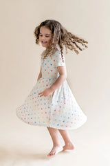Polo Dress in Pastel Mickey Mouse