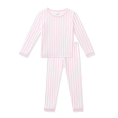 Long Sleeve Pajamas in Small Sakura Stripe
