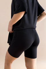 Women’s Biker Short Set in Mickey and Friends on Midnight