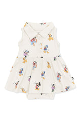 Polo Bodysuit Dress in Mickey Mouse and Friends