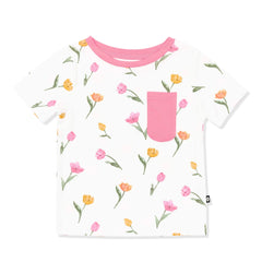 Toddler Crew Neck Tee in Tulip