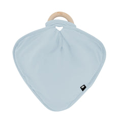 Lovey in Fog with Removable Wooden Teething Ring