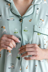 Women's Short Sleeve Pajama Set in Golf