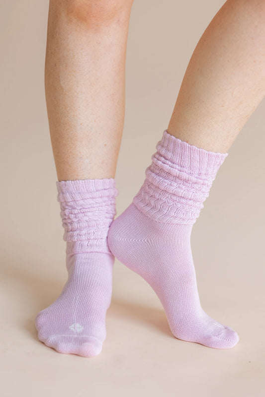 Adult Scrunch Socks in Thistle