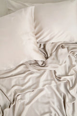 Bamboo Sateen Sheet Set in Sand Stone