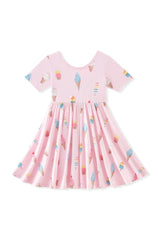 Twirl Dress in Sakura Ice Cream