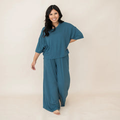 Women's Wide Leg Pant Set in Atlantic