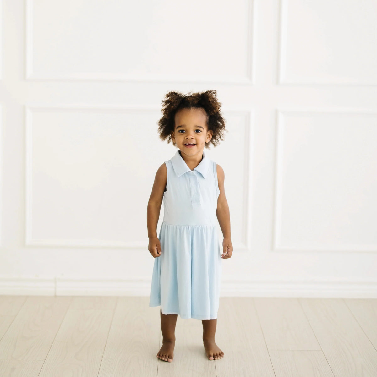 Polo Bodysuit Dress in Breeze