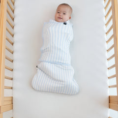 Sleep Bag Swaddler in Small Mist Stripe 1.0
