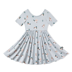 Twirl Dress in Mallard Duck