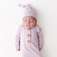 Knotted Gown with Hat Set in Thistle