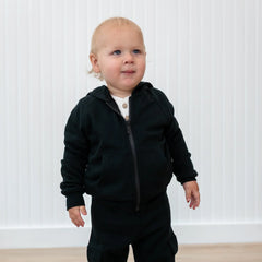Fleece Zip Up Hoodie in Midnight