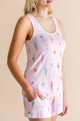 Women's Tank Set in Sakura Ice Cream
