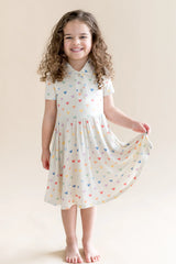 Polo Dress in Pastel Mickey Mouse