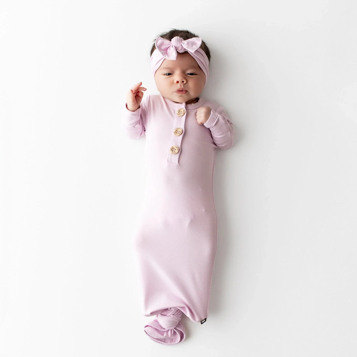 Knotted Gown with Bow Set in Thistle