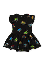 Twirl Bodysuit Dress in Monster Truck