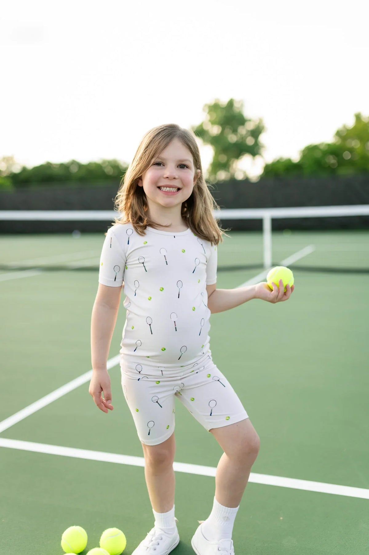 Short Sleeve Pajamas in Tennis