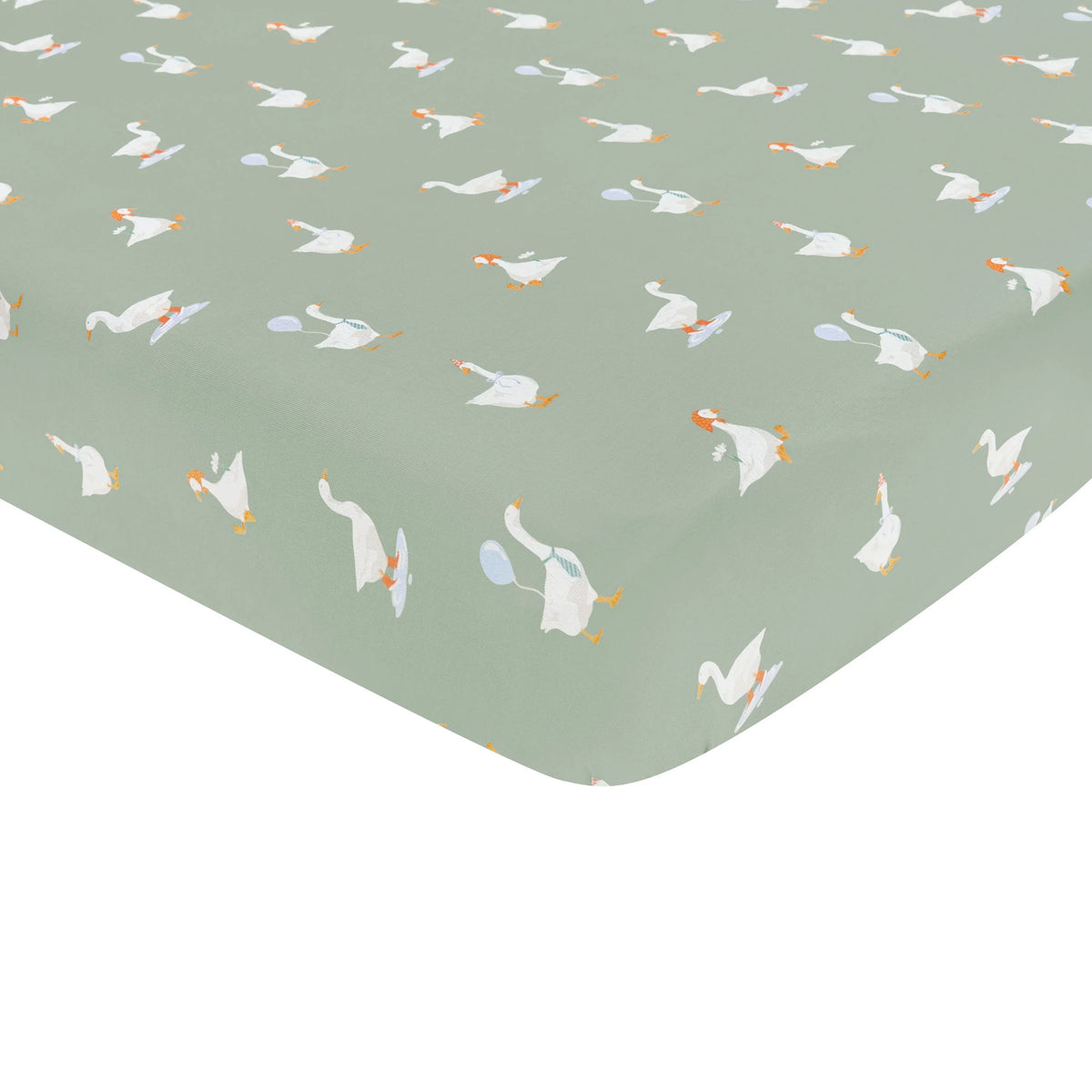 Mini Crib Sheet in Silly Goose