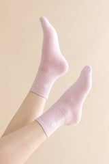 Adult Crew Socks in Blush