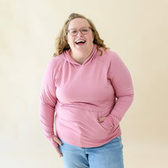 Women's French Terry Nursing Hoodie in Apple Blossom