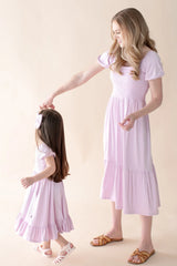 Women’s Smocked Dress in Thistle