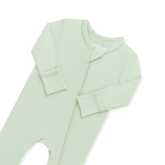 Zippered Romper in Basil