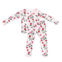 Long Sleeve Pajamas in Strawberry Fields