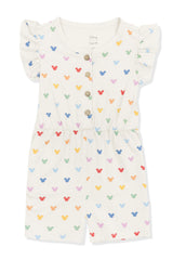 Flutter Sleeve Romper in Pastel Mickey Mouse