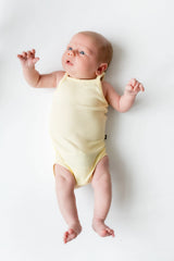 Ribbed Spaghetti Strap Bodysuit in Chamomile