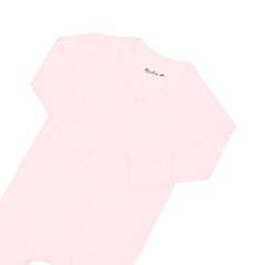 Ribbed Zipper Footie in Sakura