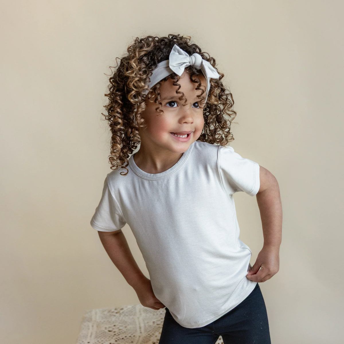 Toddler Basic Tee in Oat