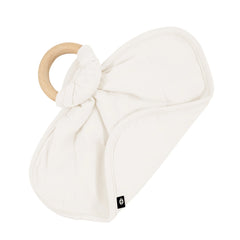 Lovey in Oat with Removable Wooden Teething Ring