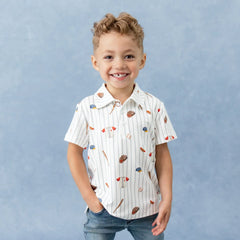 Toddler Short Sleeve Polo in Home Run