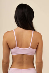 Women's Cross Front Bralette in Peony